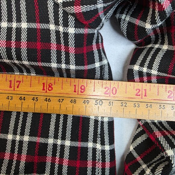 Rafael Sport Plaid Button Down Shirt Small Classic Fit Red Black Checkered New - Picture 10 of 12